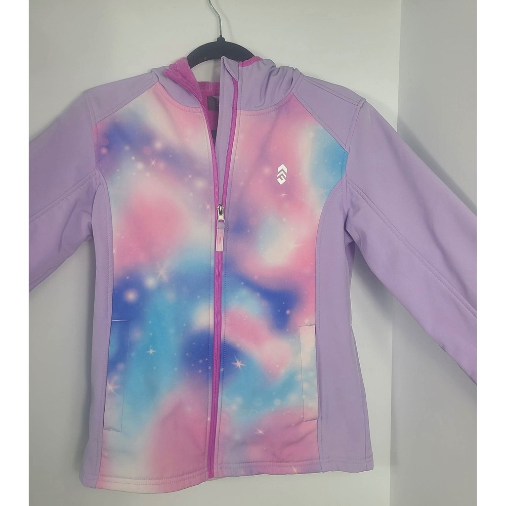 Free Country Girls' Lavender Pink Blue Galaxy Zip Hoodie